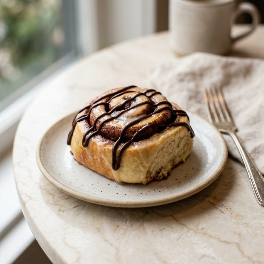 Cinnamon Roll With Chocolate